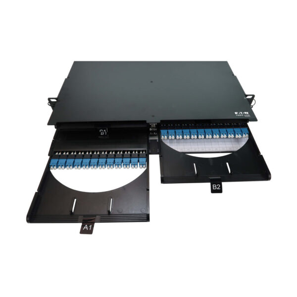 Tripp Lite series High-Density Panel Fiber Splice Enclosure - 6 Splicing Cassettes, 144 LC/UPC SM 0.9 mm, 1.5 m Pigtail, 1U Rack