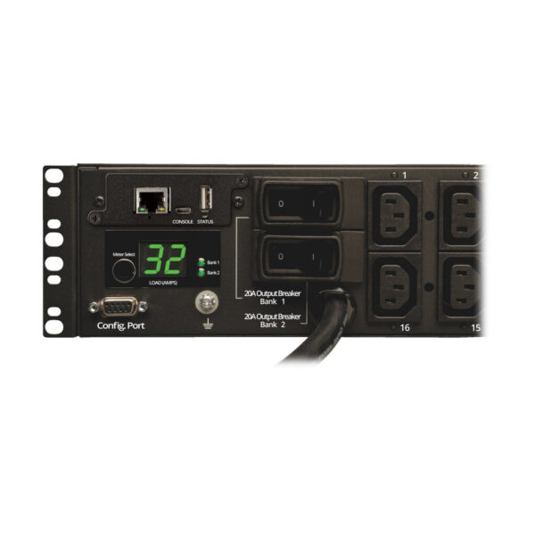 Eaton 7.4kW Single-Phase Switched PDU, LX Interface, 230V Outlets (16-C13), IEC-309 Blue 230V 32A, 3.6m Cord, 2U Rack-Mount, TAA