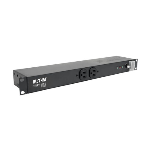 Tripp Lite series Isobar 12-Outlet Network Server Surge Protector, 15 ft. (4.57 m) Cord with 5-20P Plug, 3840 Joules, Diagnostic LEDs, 1U Rackmount