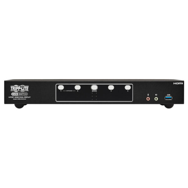 Tripp Lite series 4-Port HDMI Dual-Display KVM Switch - 4K 60 Hz, USB 3.2 Gen 1, HDCP 2.2, USB Sharing, TAA