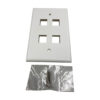 Tripp Lite series Safe-IT 4-Port Single-Gang Keystone Wall Plate, Antibacterial, Ivory Matte, TAA