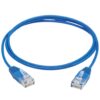 3390f0f265d0dfda4f7126ab56e51795 Tripp Lite series Cat6 Gigabit Molded Ultra-Slim UTP Ethernet Cable (RJ45 M/M), Blue, 3 ft. (0.91 m)