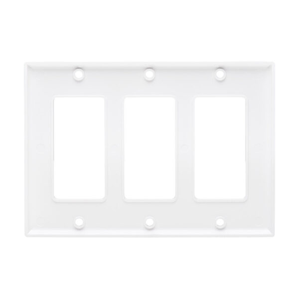 33b526138f08d54710b051c0795de5c5 Tripp Lite series Triple-Gang Faceplate, Decora Style - Vertical, White, TAA