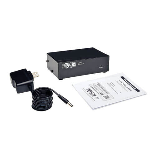 33c82897370771bcce18e09806b9a8a2 Tripp Lite series 2-Port VGA/SVGA Video Splitter with Signal Booster, High Resolution Video, 350MHz, (HD15 M/2xF)