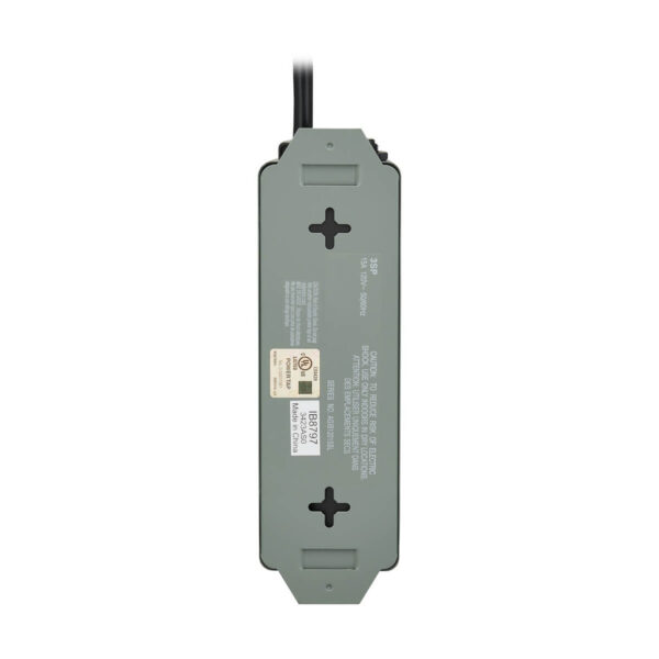 Tripp Lite series Industrial Power Strip, 3-Outlet, 6 ft. (1.8 m) Cord, NEMA 5-15P Plug, Switch Guard