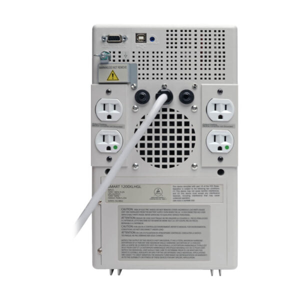 Tripp Lite series SmartPro 120V 1kVA 750W Medical-Grade Line-Interactive Tower UPS with 4 Outlets, Full Isolation, USB, Lithium Battery