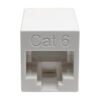 Tripp Lite series Cat6 Straight-Through Modular Compact In-Line Coupler (RJ45 F/F), White, TAA
