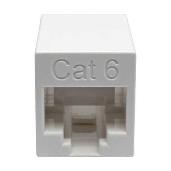 Tripp Lite series Cat6 Straight-Through Modular Compact In-Line Coupler (RJ45 F/F), White, TAA