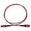 Tripp Lite series 100G Multimode 50/125 OM4 Fiber Optic Cable (12F MTP/MPO-PC F/F), LSZH, Magenta, 1 m (3.3 ft.)