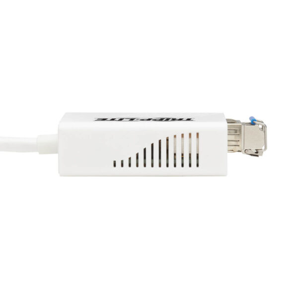 Tripp Lite series USB 3.0 Multimode Fiber Optic Transceiver Ethernet Adapter, 10/100/1000 Mbps, 1310nm, 550m, LC