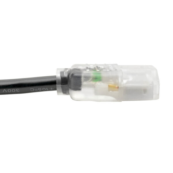 Tripp Lite series Hospital-Grade Power Cord, NEMA 5-15P to C13 - Green Dot, 13A, 125V, 16 AWG, 10 ft. (3.05 m), Clear Plugs