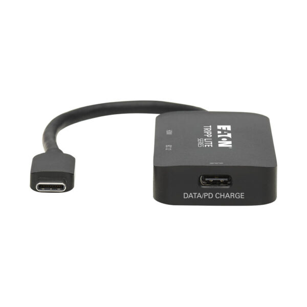 Tripp Lite series USB-C Multiport Adapter - HDMI 4K 60 Hz, 4:4:4, HDR, USB 3.x (5Gbps) Hub Ports, 100W PD Charging, Black