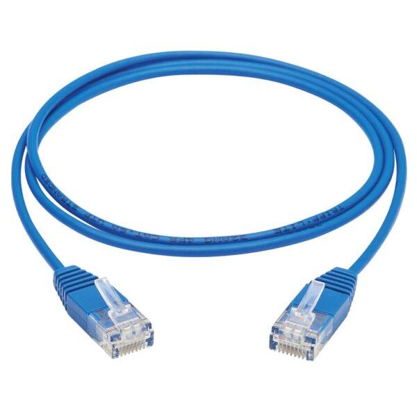 35f2e41950767b4211df84c6b3649ade Tripp Lite series Cat6a 10G Molded Ultra-Slim UTP Ethernet Cable (RJ45 M/M), Blue, 3 ft. (0.91 m)