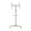 3605381a9e305121073790dd4e9f8310 Tripp Lite series Premier Rolling TV Cart for 37” to 70” Displays, Frosted Glass Base and Shelf, Locking Casters, White