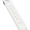 Tripp Lite series Protect It! 7-Outlet Surge Protector - 5-15R Outlets, 1500 Joules, 6 ft. (1.8 m) Cord, White