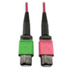 3650c40433f62f348334f9808bb4017d Tripp Lite series 400G Multimode 50/125 OM4 Plenum Fiber Optic Cable, 16F MTP/MPO-APC to MTP/MPO-UPC (F/F), Magenta, 3 m