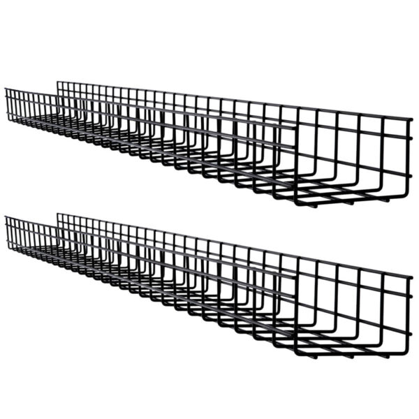 Tripp Lite series Wire Mesh Cable Tray - 150 x 100 x 1500 mm (6 in. x 4 in. x 5 ft.), 2-Pack