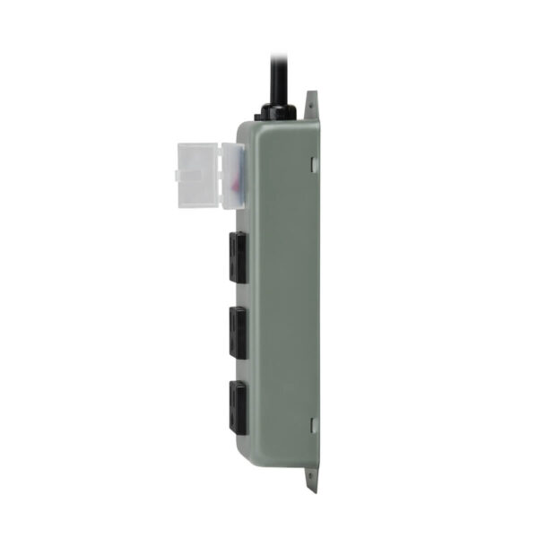 Tripp Lite series Industrial Power Strip, 3-Outlet, 9 ft. (2.7 m) Cord, NEMA 5-15P Plug, Switch Guard