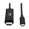 Tripp Lite series USB-C to HDMI Adapter Cable (M/M), 4K 60 Hz, 4:4:4, Thunderbolt 3 Compatible, Black, 6 ft. (1.8 m)
