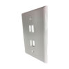 Tripp Lite series Safe-IT 2-Port Single-Gang Keystone Wall Plate, Antibacterial, Ivory Gloss, TAA