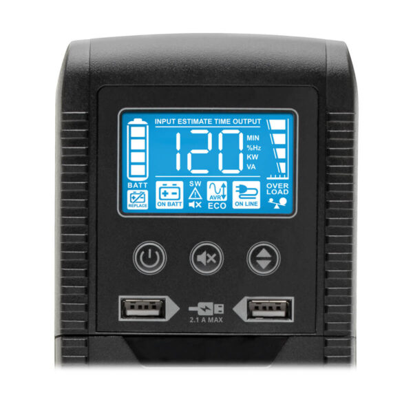 Tripp Lite series Line-Interactive UPS with USB and 8 Outlets - 120V, 1000VA, 600W, 50/60 Hz, AVR, ECO Series, Tower
