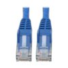 378590bc4a9bce729ceec7b6836ed1b5 Tripp Lite series Cat6 Gigabit Snagless Molded (UTP) Ethernet Cable (RJ45 M/M), PoE, Blue, 6-in. (15.24 cm)