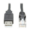 Tripp Lite series USB-A to RJ45 Rollover Console Cable (M/M) - Cisco Compatible, 250 Kbps, 10 ft. (3.05 m), Black