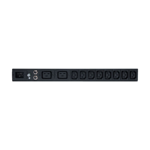 37d70679be5f43cdbe91de8bda7459c2 Tripp Lite series 1.9-3.8kW Single-Phase 120–240V Basic PDU, 14 Outlets (12 C13 & 2 C19), C20 16A Input, 1U Rack-Mount