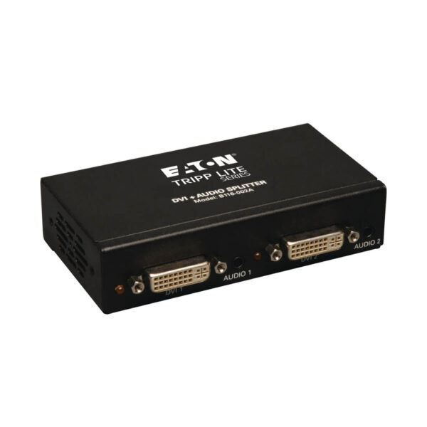 37dcc885996d853152ea356d13b854e4 Tripp Lite series 2-Port DVI Splitter with Audio and Signal Booster, Single-Link 1920x1200 at 60Hz/1080p (DVI F/2xF), TAA