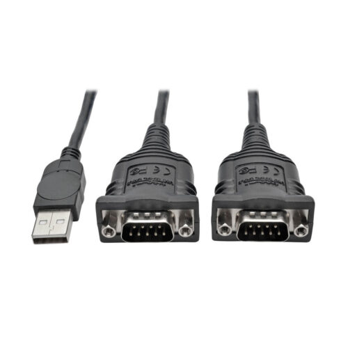 Tripp Lite series 2-Port USB to DB9 Serial FTDI Adapter Cable with COM Retention (M/M), 6 ft. (1.83 m)