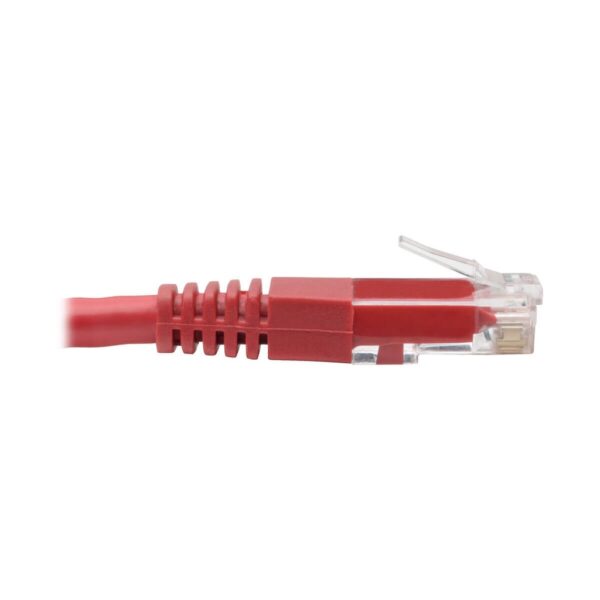 Tripp Lite series Cat6 Gigabit Molded (UTP) Ethernet Cable (RJ45 M/M), PoE, Red, 50 ft. (15.24 m)