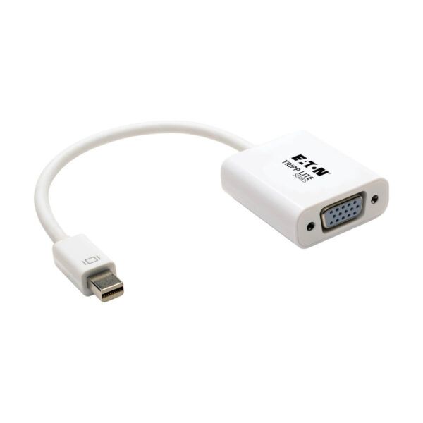 3856ef4e8569d950f5c32f17e4c66d26 Tripp Lite series Keyspan Mini DisplayPort to Active VGA Adapter, Video Converter, DP1.2, (M/F), White, 6-in. (15.24 cm)
