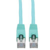 Tripp Lite series Cat6a 10G Snagless Shielded STP Ethernet Cable (RJ45 M/M), PoE, Aqua, 14 ft. (4.27 m)