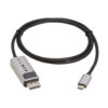 Tripp Lite series USB-C to DisplayPort Active Adapter Cable (M/M) - 8K 60 Hz, 4K 144 Hz, HDR, 4:4:4, HDCP 2.3, Black, 3 ft. (0.9 m)