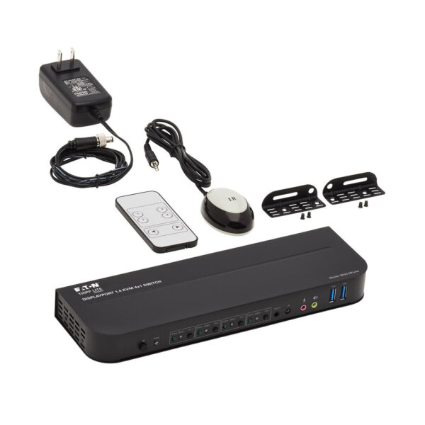 Tripp Lite series 4-Port DisplayPort/USB KVM Switch - 4K 60 Hz, HDR, HDCP 2.2, IR, DP 1.4, USB Sharing