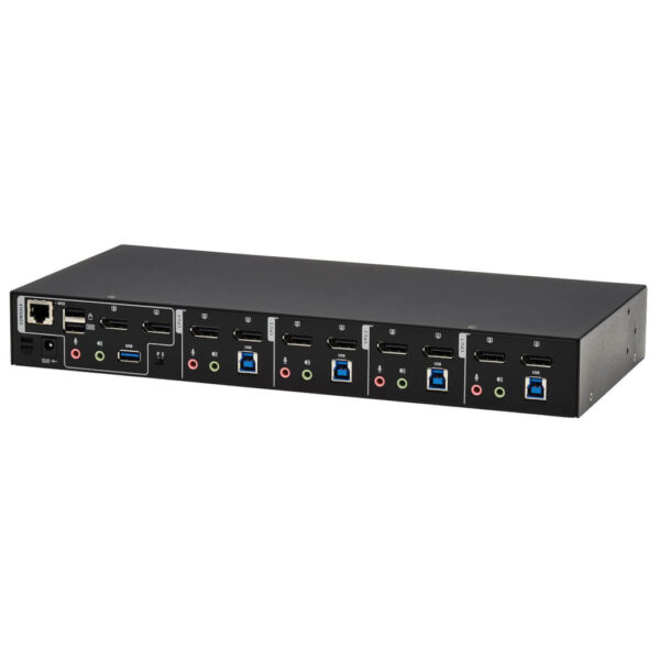 Tripp Lite series 4-Port DisplayPort Dual-Display KVM Switch - 4K 60 Hz, USB 3.2 Gen 1, HDCP 2.2, USB Sharing, TAA