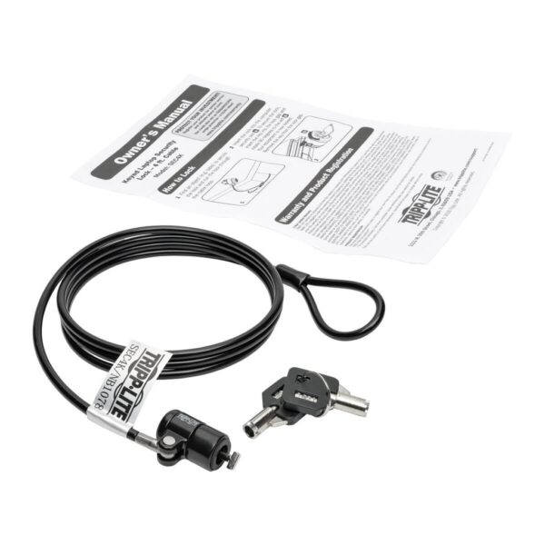 Tripp Lite series Security Lock for Laptops and Peripherals, Keyed, 4 ft. (1.22 m) Cable