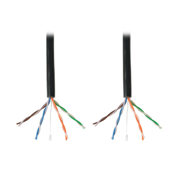 3957e3c0d282e9d9d50dec4570031ca5 Tripp Lite series Cat5e 350 MHz Solid Core (UTP) PVC Bulk Ethernet Cable - Black, 1000 ft. (304.8 m), TAA