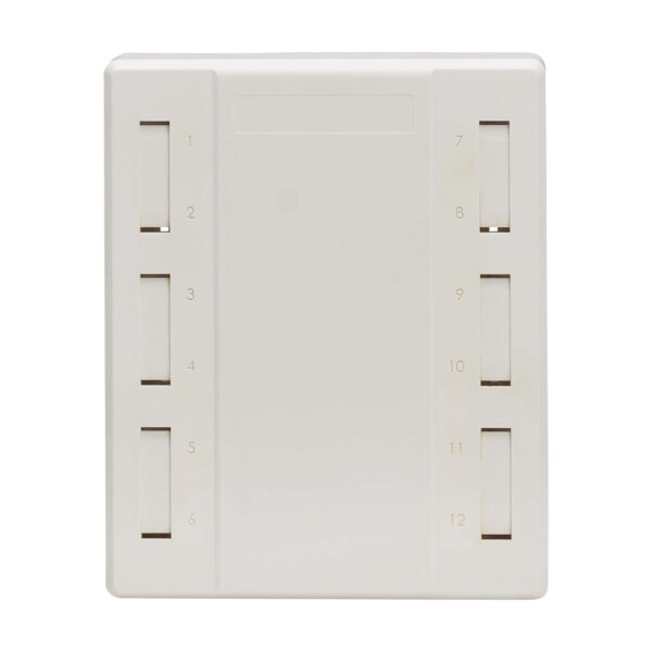 3959878f7c879c902146224a210f99c0 Tripp Lite series Surface-Mount Box for Keystone Jacks - 12 Ports, White, TAA