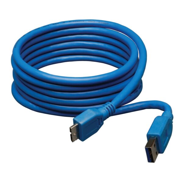 397ce169db448e685a3d237bda885c92 Tripp Lite series USB 3.0 SuperSpeed Device Cable (A to Micro-B M/M), Blue, 6 ft. (1.83 m)