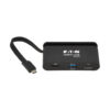 Tripp Lite series USB-C Multiport Adapter - 4K HDMI, USB 3.x (5Gbps) Hub Port, Self-Storing Cable, 100W PD Charging, Black