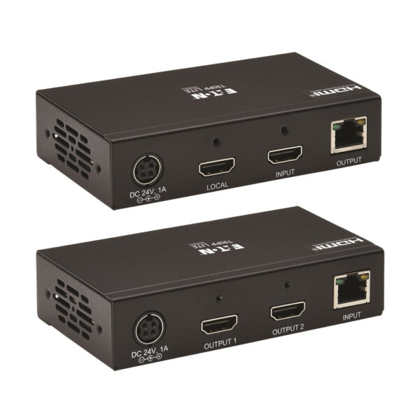 39ee14723e6ca87c9a8d3842d1660984 Tripp Lite series 2-Port HDMI over Cat6 Extender Kit, Transmitter/Receiver - 4K 60 Hz, HDR, 4:4:4, PoC, 230 ft. (70.1 m), TAA