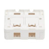 Tripp Lite series Surface-Mount Box for Keystone Jacks - 2 Ports, White, TAA