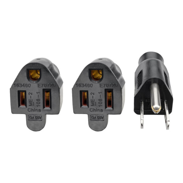 39f7d7e473a94d4efc9f6c06e7e85a89 Tripp Lite series Extension Cord Y Splitter, NEMA 5-15P to 2x NEMA 5-15R - 13A, 120V, 16 AWG, 18-in. (45.72 cm), Black
