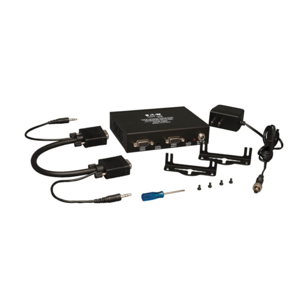 Tripp Lite series 4-Port VGA over Cat5/6 Splitter/Extender, Box-Style Transmitter for Video/Audio, Up to 1000 ft. (305 m), TAA