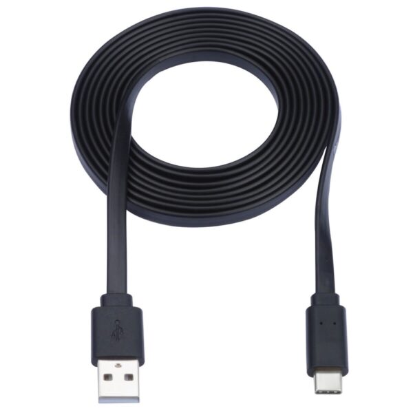 Tripp Lite series USB-A to USB-C Flat Cable - M/M, USB 2.0, Black, 6 ft. (1.83 m)