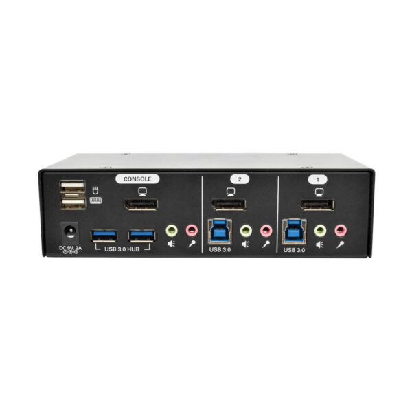 Tripp Lite series 2-Port DisplayPort KVM Switch with Audio, Cables and USB 3.0 SuperSpeed Hub
