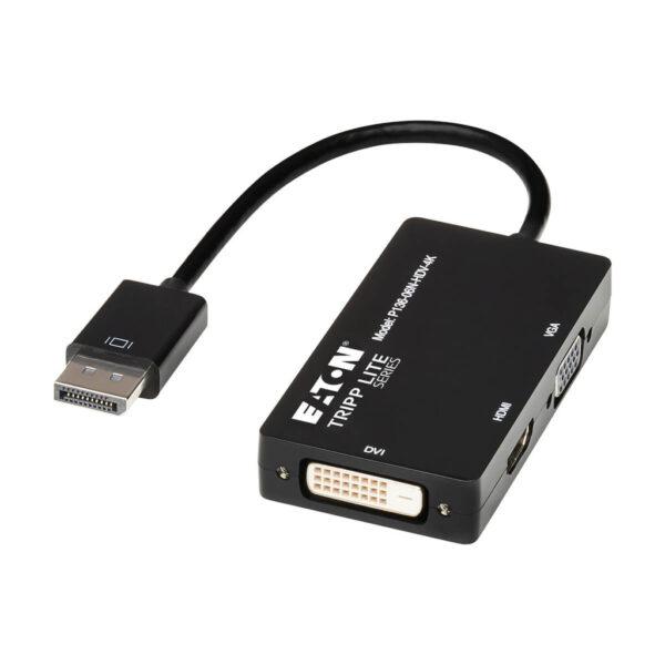 3ac9d1e883d47c07fcb04b90561029ec Tripp Lite series DisplayPort to VGA/DVI/HDMI All-in-One Converter Adapter, DP ver 1.2, 4K 30 Hz HDMI