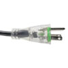 Tripp Lite series Hospital-Grade Power Cord, NEMA 5-15P to C13 - Green Dot, 13A, 125V, 16 AWG, 10 ft. (3.05 m), Clear Plugs