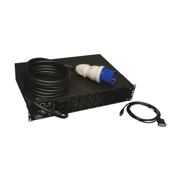 Eaton 7.4kW Single-Phase Switched PDU, LX Interface, 230V Outlets (16-C13), IEC-309 Blue 230V 32A, 3.6m Cord, 2U Rack-Mount, TAA